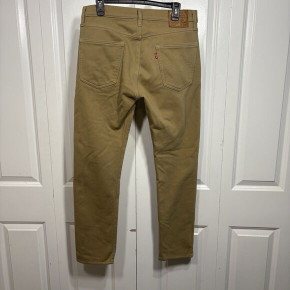 Levi’s 502 Warm Jeans Mens 33x32 Big E Taper Fit Khaki Stretch Casual Pants - Picture 4 of 15